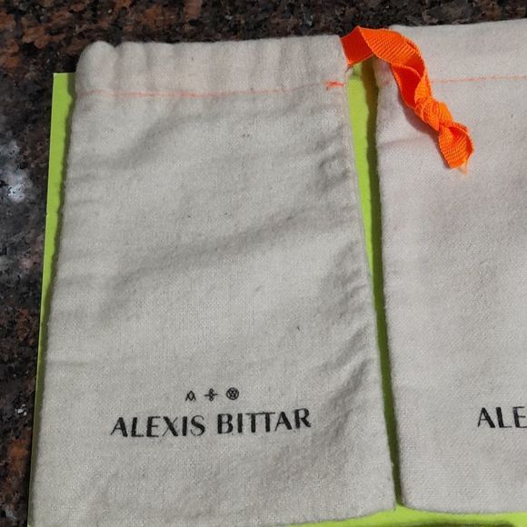 5 Alexis Bittar Flannel Jewelry Bags - Picture 3 of 3